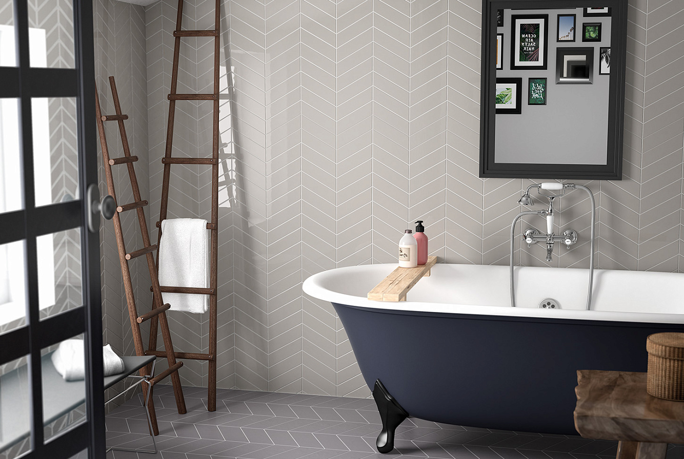 CHEVRON WALL GREIGE